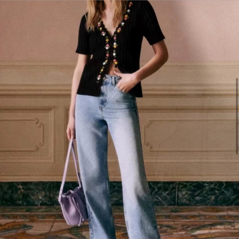 Sezane Iliana Cardigan Black - Size M